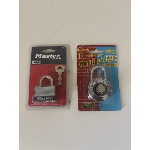 Lot of 2 MASTER LOCK 22D + Guard Locker COMBINATION 1504 NOS - Picture 1 of 11